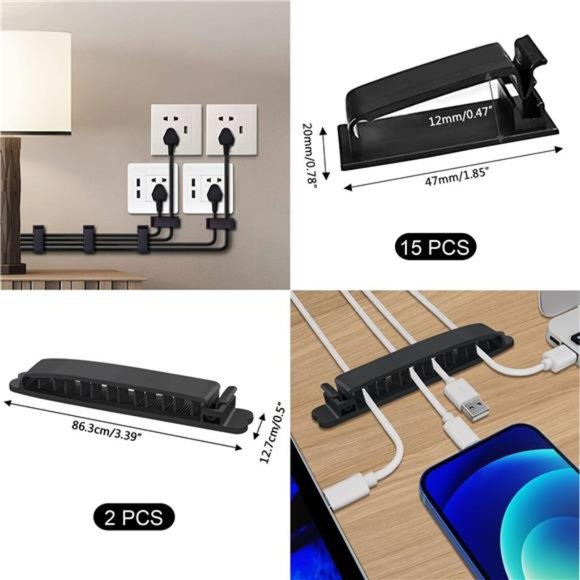 Cable Management Kit,4Cable Sleeves,37Cable Clips,7Cable Holders,10Zip Tie Mount - Picture 3 of 6